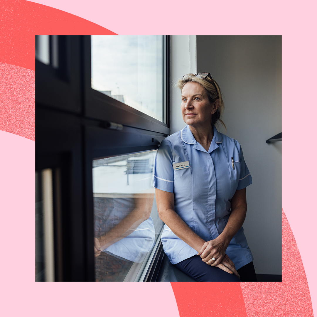 Nurse staring out of the window