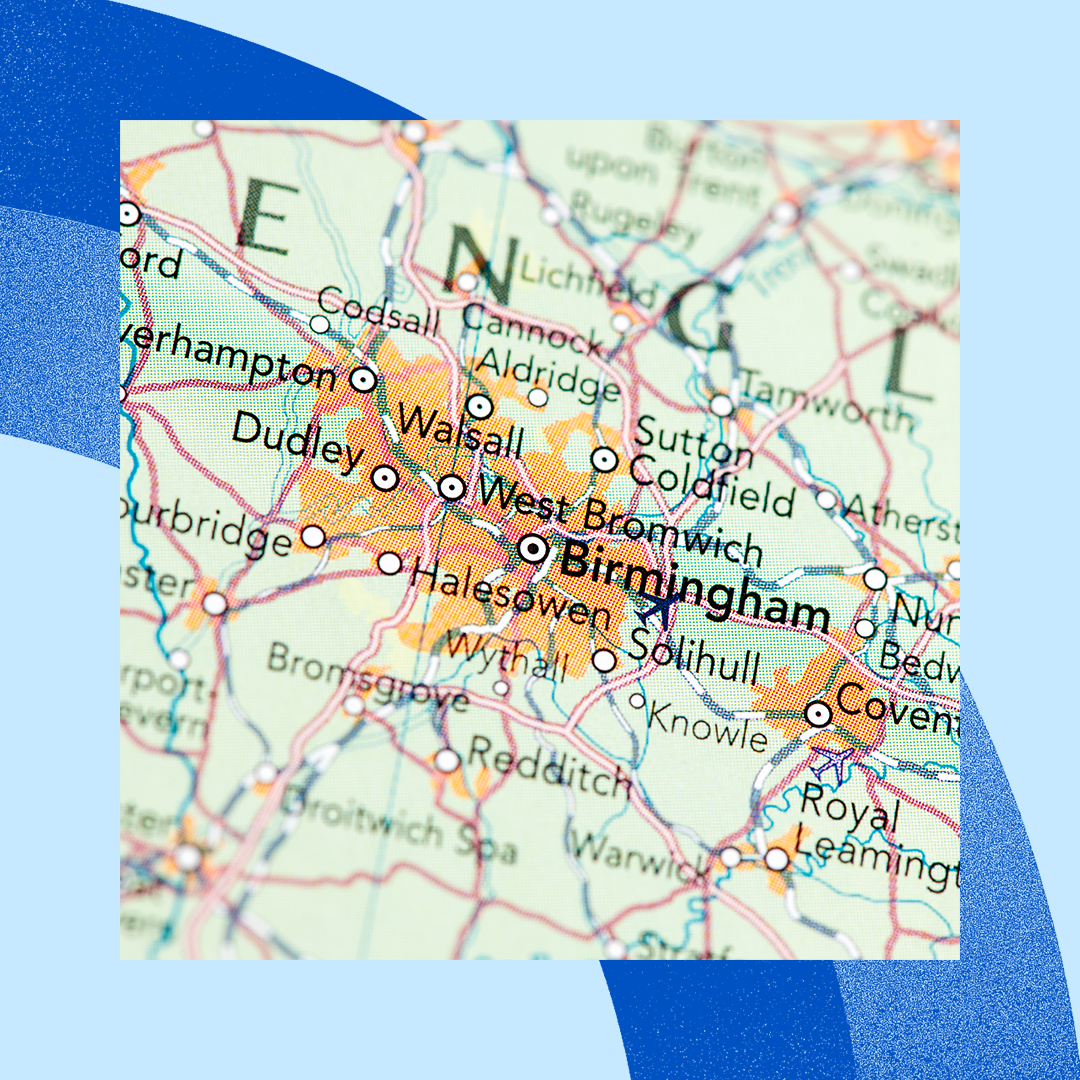 Map of the West Midlands